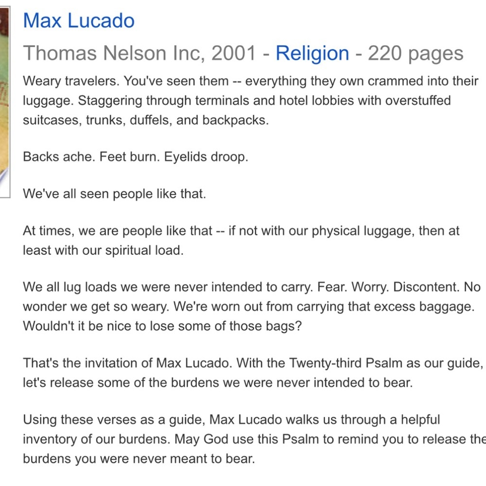 Traveling Light Release the Burdens You Were Never Intended to Bear Max Lucado - Picture 11 of 11